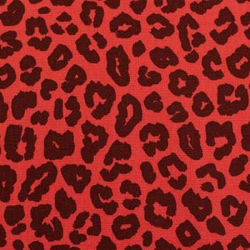 Preview: Baumwolle Leoni Animalprint  Koralle/Burgundy by Swafing